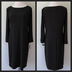 ❤️🔥 NWT Ralph Lauren Black Jersey Pocket Midi Dress Size 2 X Small